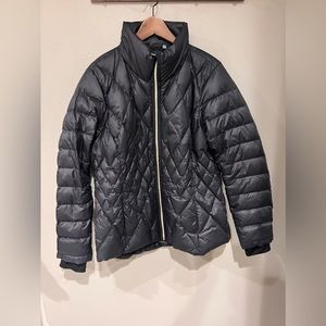 Athleta Black Down Quilted Puffer Jacket